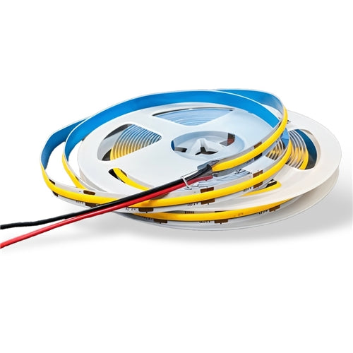 12V 8mm 320 LED COB Strip Light IP20 5m Roll 3000k - Light Market