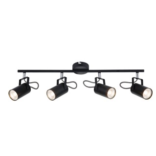 GU10 Black Metal and Polished Chrome Spotlight S400/4 BLACK