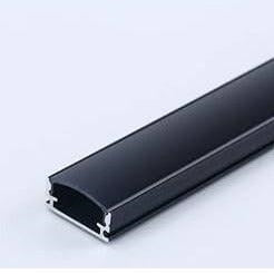 3M Surface Mounted Aluminium Channel for LED Strip Lights Bing Light 15.5x6.7mm - 610BK