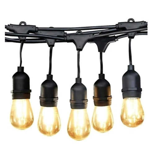 20m 220V Solar Decor String Light with Bulbs & Solar Panel 3000K