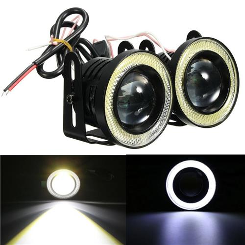 LED Angel Eye Fog Light - 89mm White - Light Market