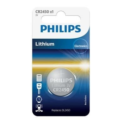 PHILIPS CR2450 LITHIUM COIN BATTERY 3V