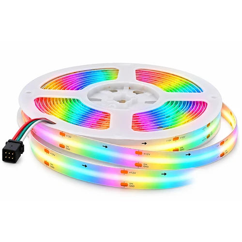 12v 10mm 720 LED Milky White Chroma Wave Digital COB Strip Light IP20 5m Roll - Bing light