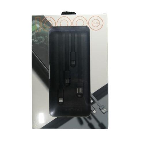 10 000Mah power bank polymer core 2.1A Lightning/Android/Type-c and USB input - HYC106 - Light Market