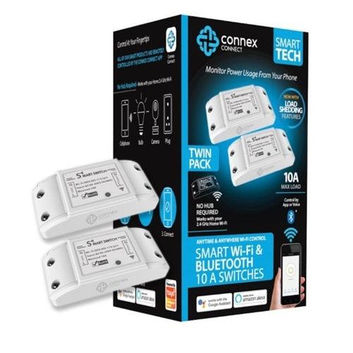 10A WiFi and Bluetooth Smart Switch Twin Pack - Connex - Light Market