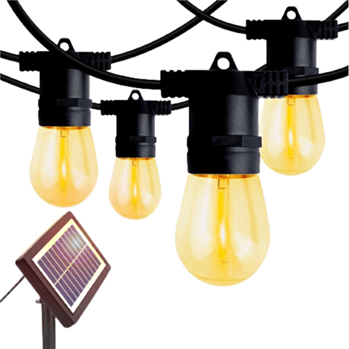 10m Solar Décor String Light with Bulbs & Solar Panel - Light Market
