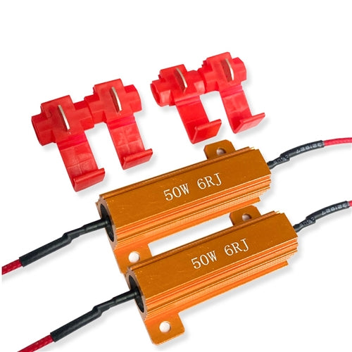 12V 50W 6-Ohm Vehicle Lighting Load Resistor - 2 Pack - Light Market