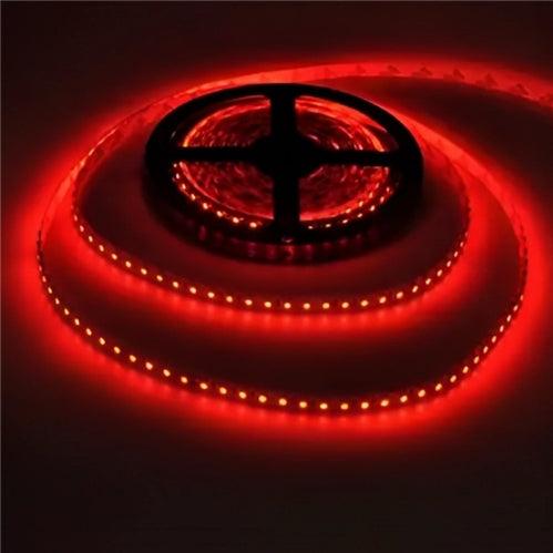 12v 8mm 2835 120 LED Luma Strip Light IP20 5m Roll Red Bing Light - Light Market
