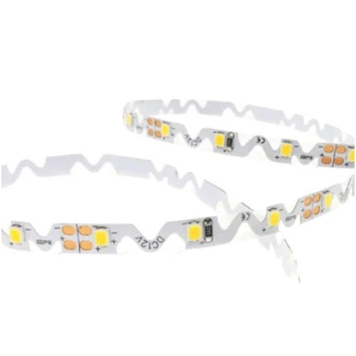 12v 8mm 3528 60 Led Zig Zag Strip Light Ip20 40m Roll 3000k Bing Light - Light Market