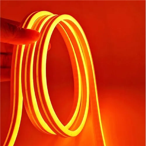 12v 8mm Neon Led Rope Light Amber 1m Bing Light - Light Market