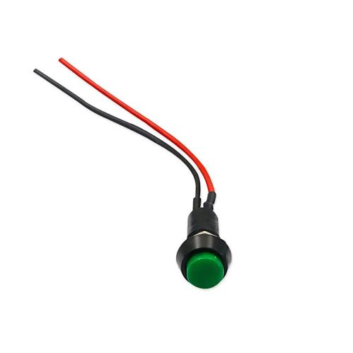 12v push button with cable green CTC-370 - Light Market