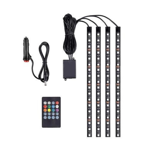 12V RGB Car Atmosphere Strip Light 22CM x 4 JG012 - Light Market