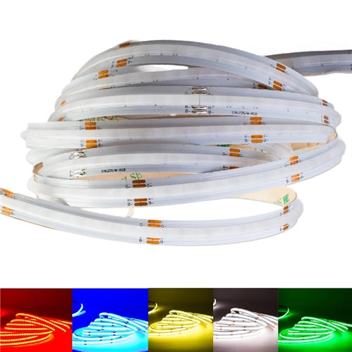 12v 10mm 486 LED Halo COB Strip Light IP20 5m Roll RGB Bing Light