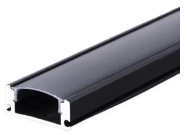 1m Surface Mounted Aluminium Channel for LED Strip Lights 15.5x6.7mm Bing Light 610BK - Light Market