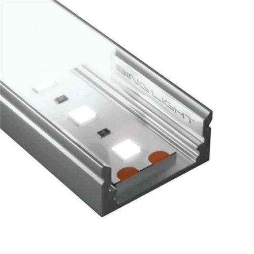1M Surface Mounted Aluminium Channel for LED Strip Lights 17x7mm Bing Light - 509 - Light Market