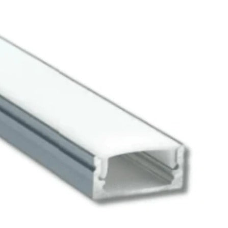 1M Surface Mounted Aluminium Channel for LED Strip Lights Bing Light 15.5x6.7mm - 610 - Light Market