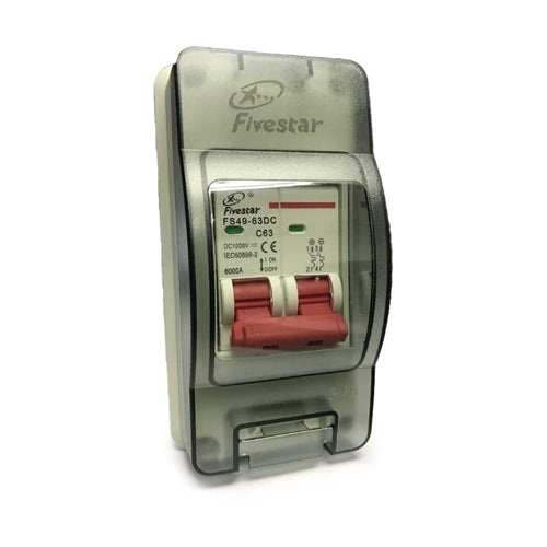 2 Way 63A Solar DC Distribution Box - Light Market