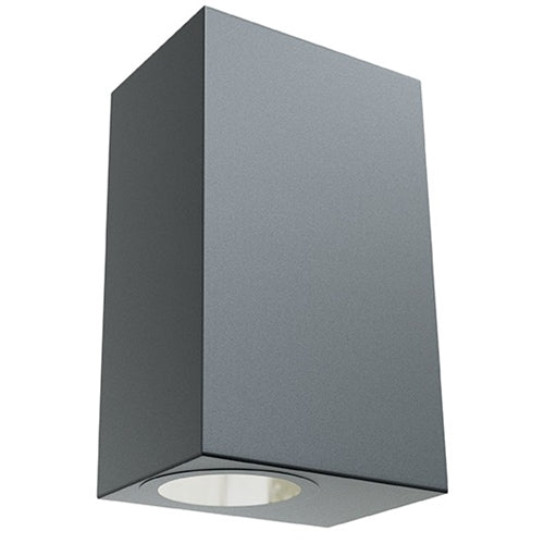 2 x GU10 Up and Down Wall Lamp IP44 Black - RO425 - Light Market