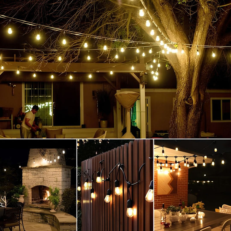20m 220V Decor String Light with Bulbs Joinable 3000K