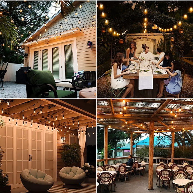 20m 220V Decor String Light with Bulbs Joinable 3000K