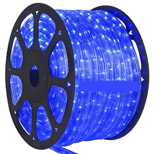 220v 2 Wire Round Led Rope Light Blue 1m Bing Light - Light Market