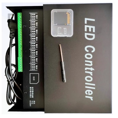 220V T-8000 AC Programmable Controller for Adderessable LED Pixel Lights with SD Card - Light Market