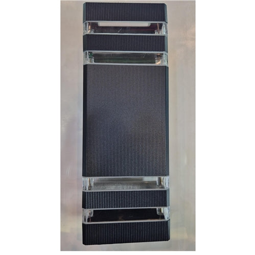 2x GU10 5W Led Up and Down Wall Lamp Matt Black - 8792