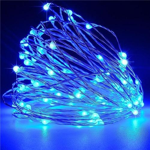 230v 5.1w Led Fairy Lights 8m Linkable Blue HJ-100B - Light Market