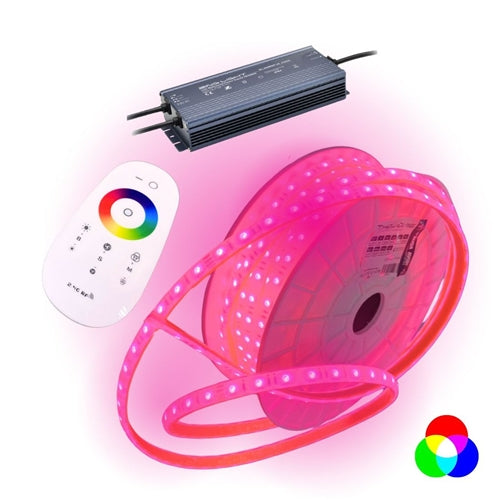 24V RGB LED Pool Lighting Combo – 20m Waterproof Strip + Power Supply + RGBW Controller - Light Market