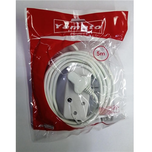 5m Extension Cable with 2 x 10a White - YAMATO YM01