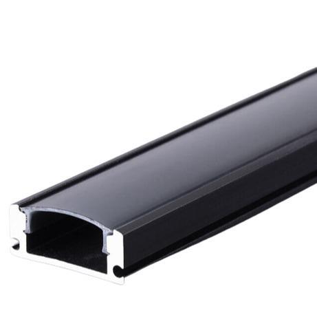 2M Surface Aluminium Channel Black Slim27 - Light Market