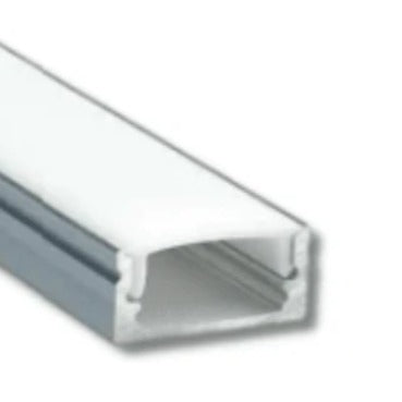 2M Surface Mounted Aluminium Channel for LED Strip Lights Bing Light 15.5x6.7mm - 610 - Light Market