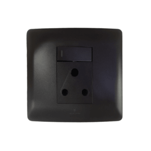 4x4 Single Wall Socket Charcoal S2-209S