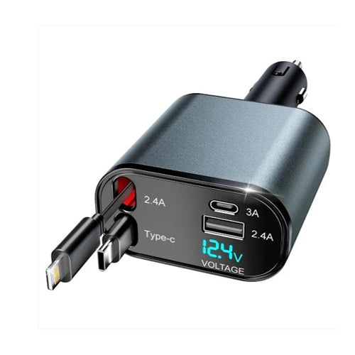 120W Type-C+Lighting+USB Fast Travel Charger with LCD AB-CZ35