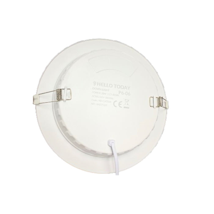 25W Recessed Panel Light Round 6500K  - Budget