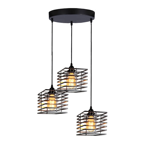 3x Multi Level Steel Ceiling Pendant - DRSPE100 - Light Market
