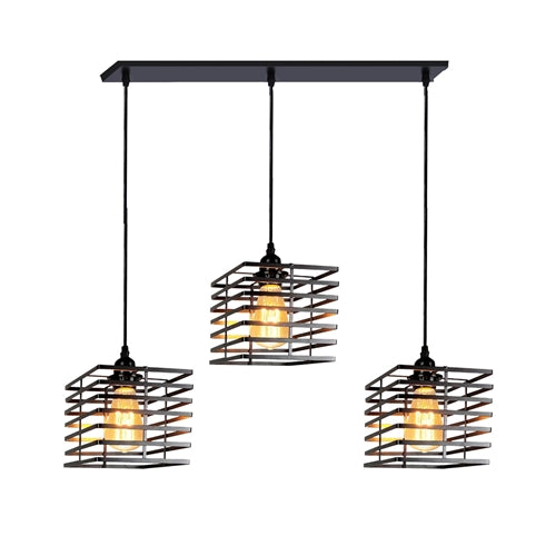 3x Multi Level Steel Ceiling Pendant - DRSPE99 - Light Market