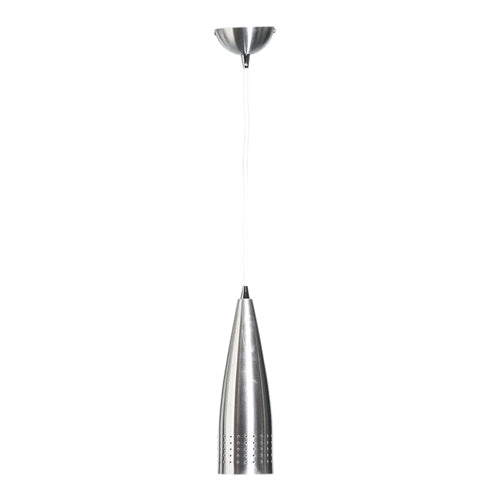 Aluminium Dome and Cord Pendant Silver PEN2307