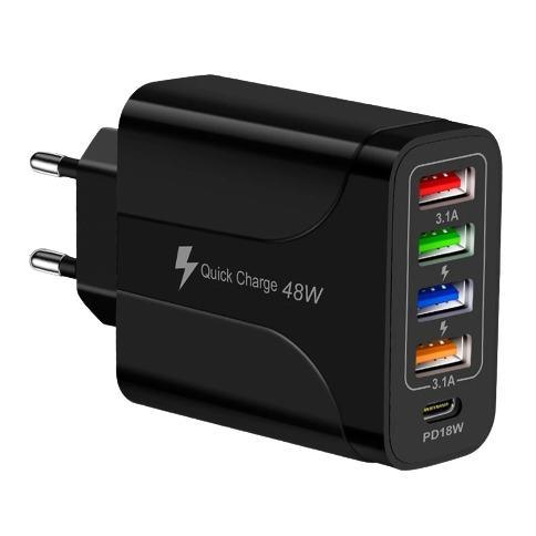 48W Fast Charging Adaptor F002 - Light Market