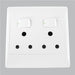 4x4 Double Wall Plug White EPL321 - Light Market