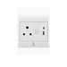4x4 Single Wall Socket with USB & Type C Slot White- DRSK106 - Light Market