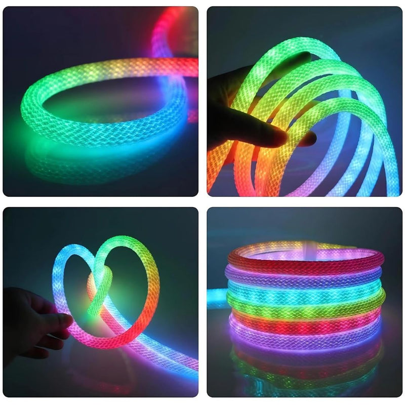 5V 16mm 25W Bluetooth Digital LED Braided Neon Rope Light  IP67