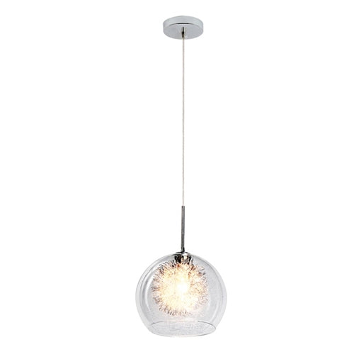 Polished Chrome Pendant with Clear Glass - PEN802/1