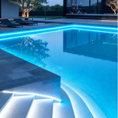 24v 10mm 320 HALO AQUA Submersible LED COB Strip Light IP68 20m Roll 6500k Bing Light