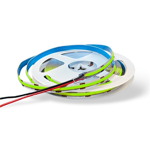 12v 8mm 260 LED COB Strip Light IP20 5m Green