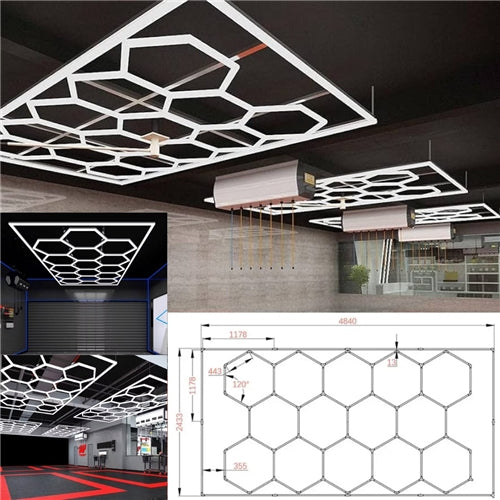 Hexagonal Honeycomb LED Ceiling Light 6500k AR-006