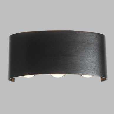 6w Outdoor Up and Down LED Wall Light Black IP65 - L247 - Light Market