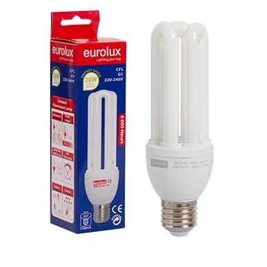 E27 20w CFL 3U Bulb 4000k