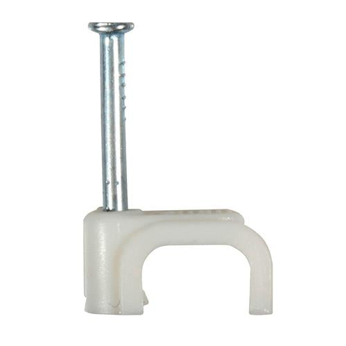 8.5mm Square Cable Clips (100) EA72WH