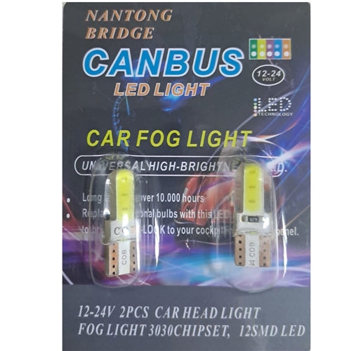 T10 12-24v 3030 6500k COB Universal Fog Light 2 pack NA-67